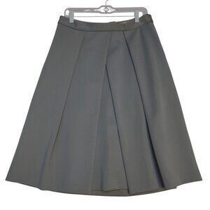 NWT Vince Camuto  Black Pleated A-Line Midi Skirt Size 10